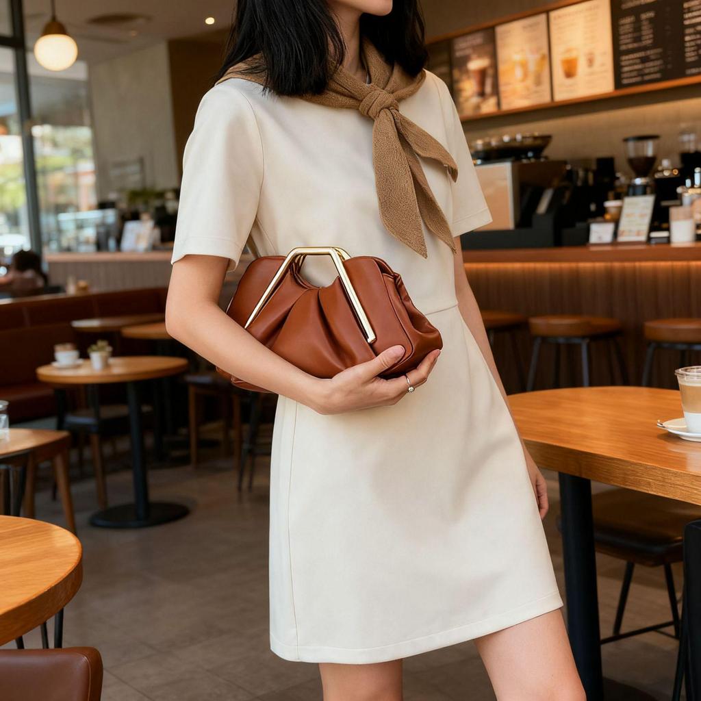 Стильная нишевая складчатая облачная сумка-клатч из ПУ для женщин