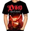 Summer Fashion Heavy Metal Band Dio Casual Large Size Men's 3D Printed T-Shirt Short Sleeve Top