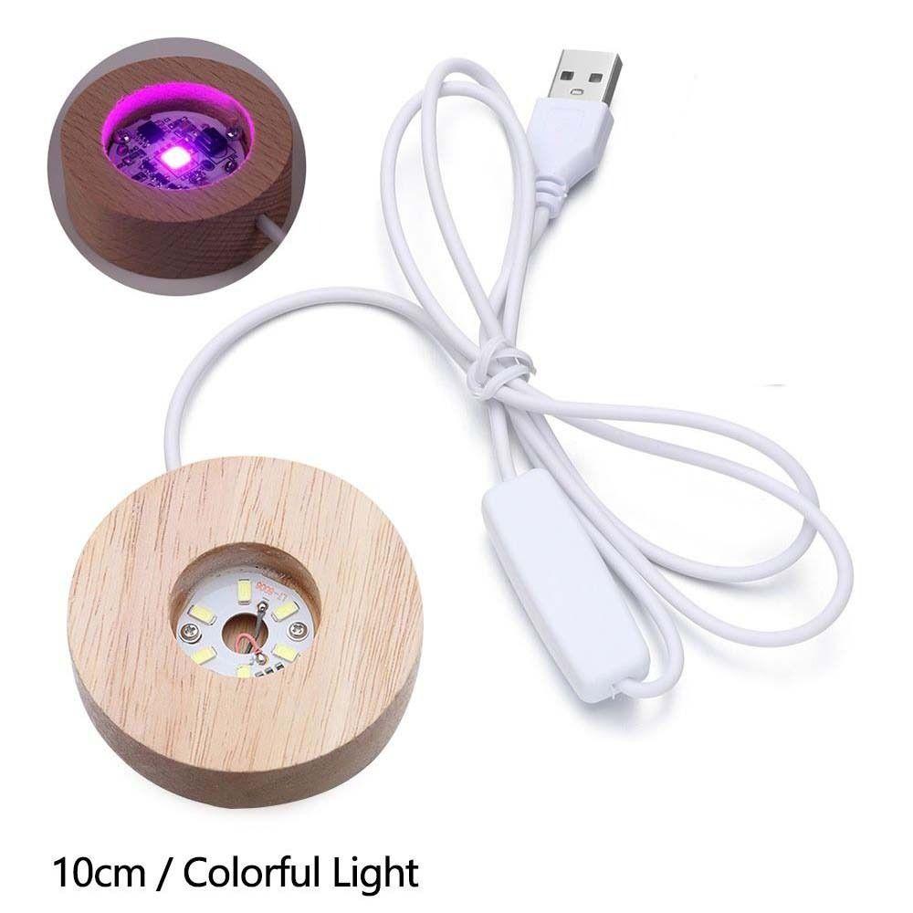 Art with Remote Control Crystal Ball Holder LED Light Dispaly Base Night Lamp Base Home Decoration