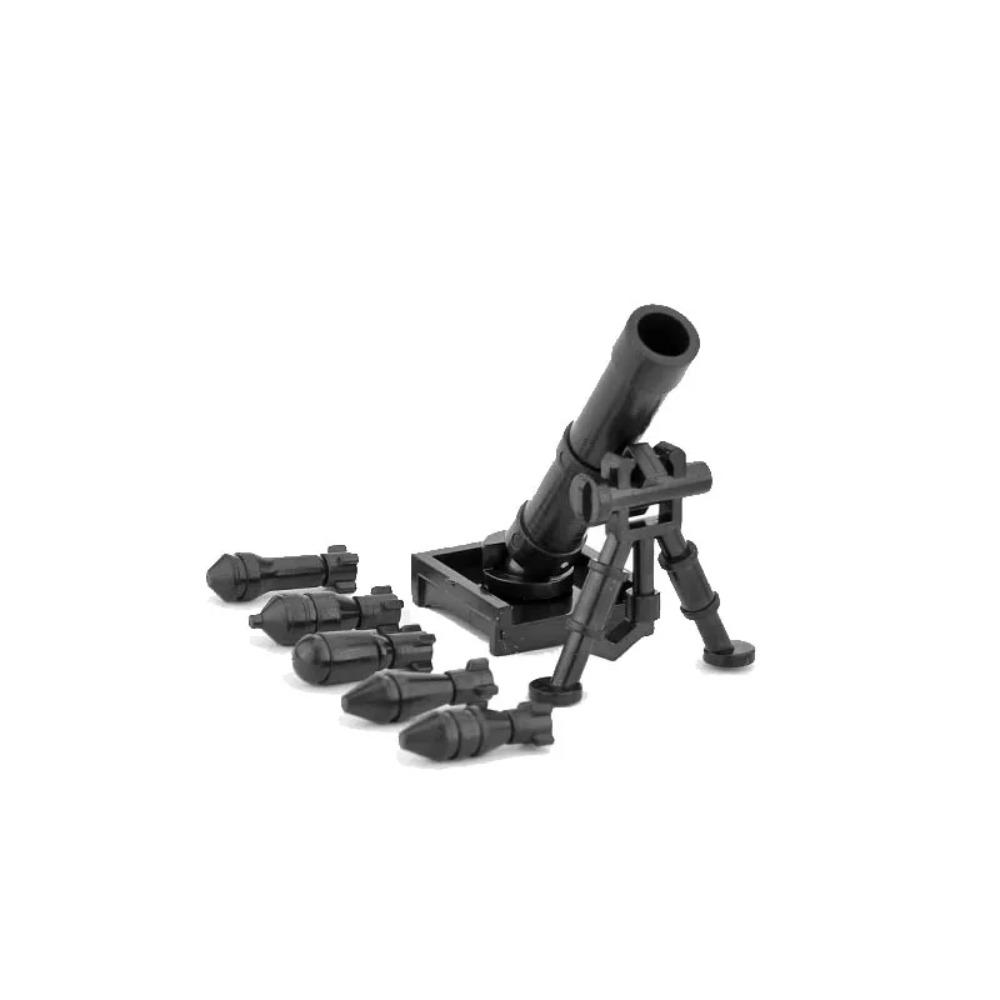 Вторая Мировая Война Военный MOC Строительный Блок Солдат Печатный Оружейный Кейс Стойка Дрон Обезвреживание Бомбы Миномет Гатлинг Максимальное Оружие DIY Игрушка Подарок K046