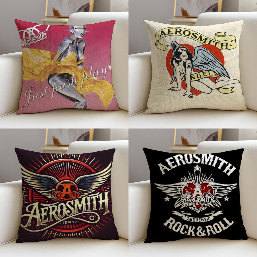 Legendary BBand AAerosmithS Cushion Cover Breathable and skinfriendly linen pillowcase square removable and washable cushion