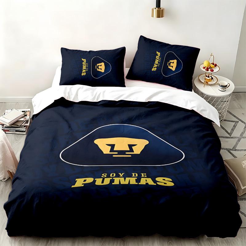 Club universidad nacional 3pc set Perfect for bedroom use Comfortable bedding set includes a duvet cover and two pillowcases Ideal birthday or gift