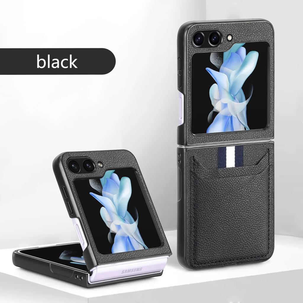 Модный роскошный чехол с дизайном слота для карт для Samsung Galaxy Z Flip7 5G Flip 7 6 Flip6 Flip4 Flip 5 4 3 Flip3