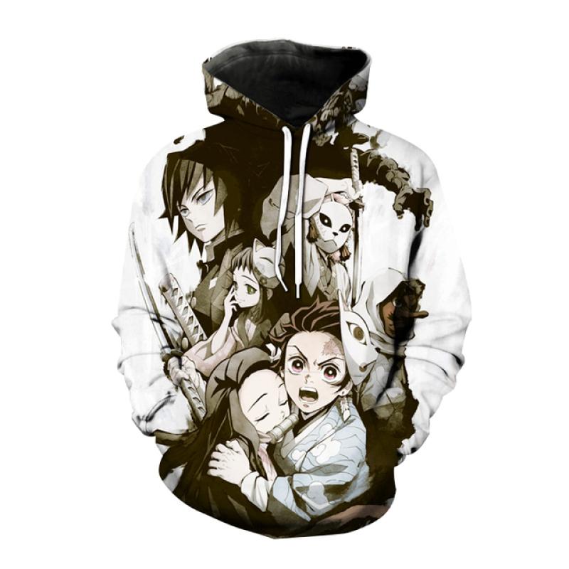 Новые толстовки с капюшоном в стиле аниме Demon Slayer Kimetsu no Yaiba, толстовка с капюшоном с 3D принтом для мужчин и женщин, модная толстовка с капюшоном в стиле хип-хоп, пуловер унисекс, пальто
