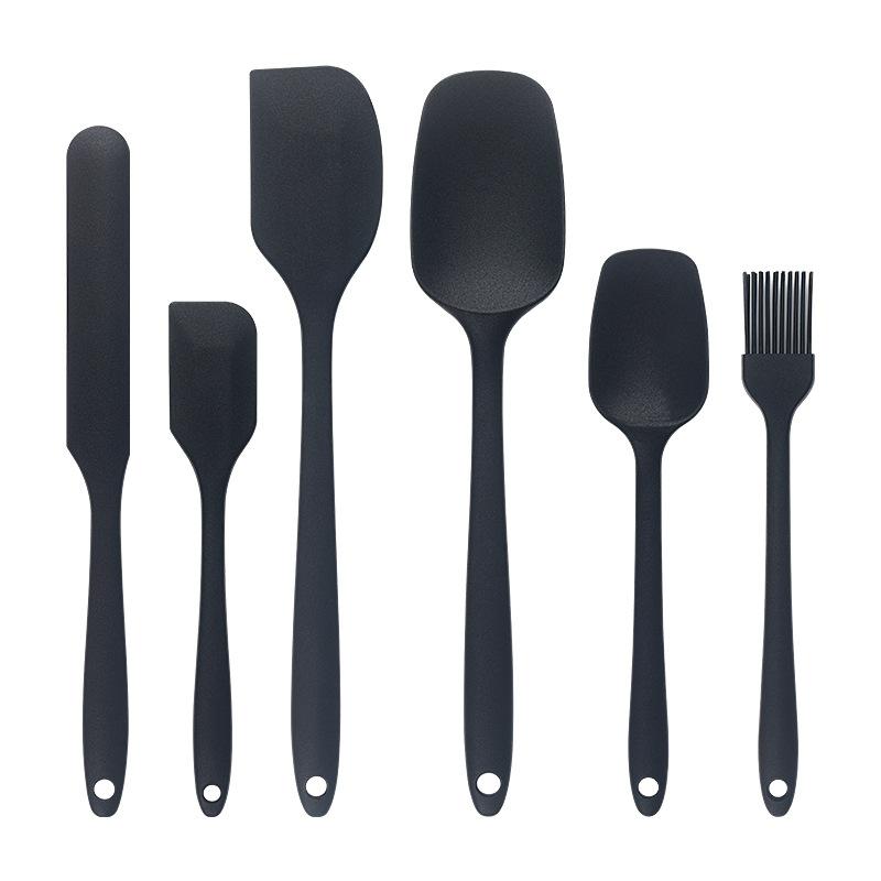 Набор силиконовых лопаток из 6 предметов, термостойкие инструменты для скребка для выпечки с кистью для масла, кухонный набор для выпечки, смешивания, приготовления