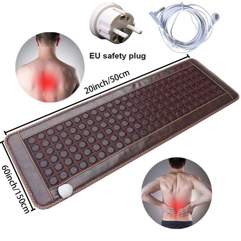 50x150 см электрический подогрев нефритовой турмалиновой кровати, матрас, германиевый камень, массажная подушка с нефритовыми камнями, диванная подушка, коврик с инфракрасным подогревом