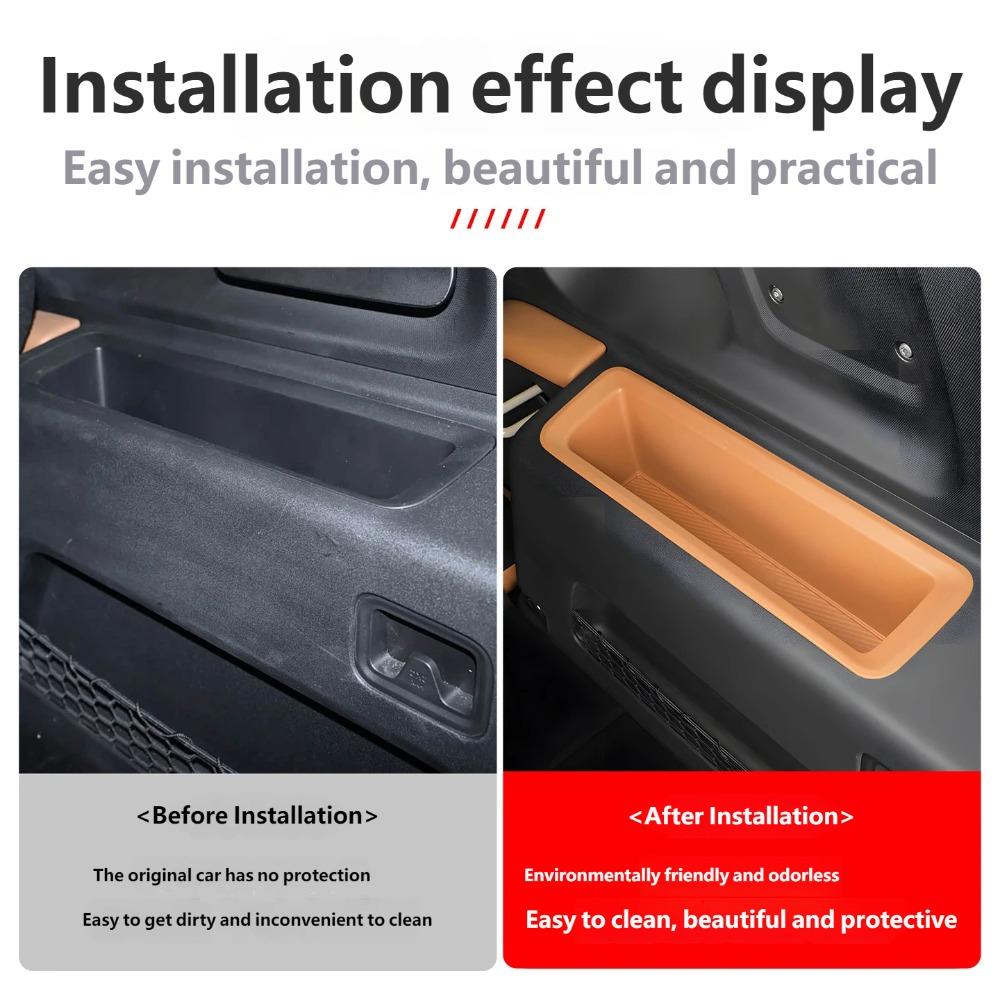 For Chery iCAR V27 iCAUR V27 2026 Silicone Trunk Storage Mat Left Right Side Storage Box Cup Holder Mat Interior Accessories