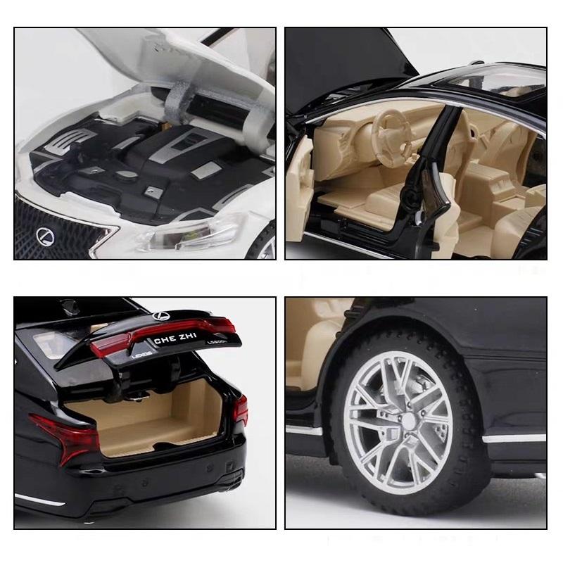 Toyota Lexus LS500H Лимузин Симуляция Литой и Игрушечный Транспорт Звуки и Свет Инерционная Машина 1:32 Подарки из сплава для детей