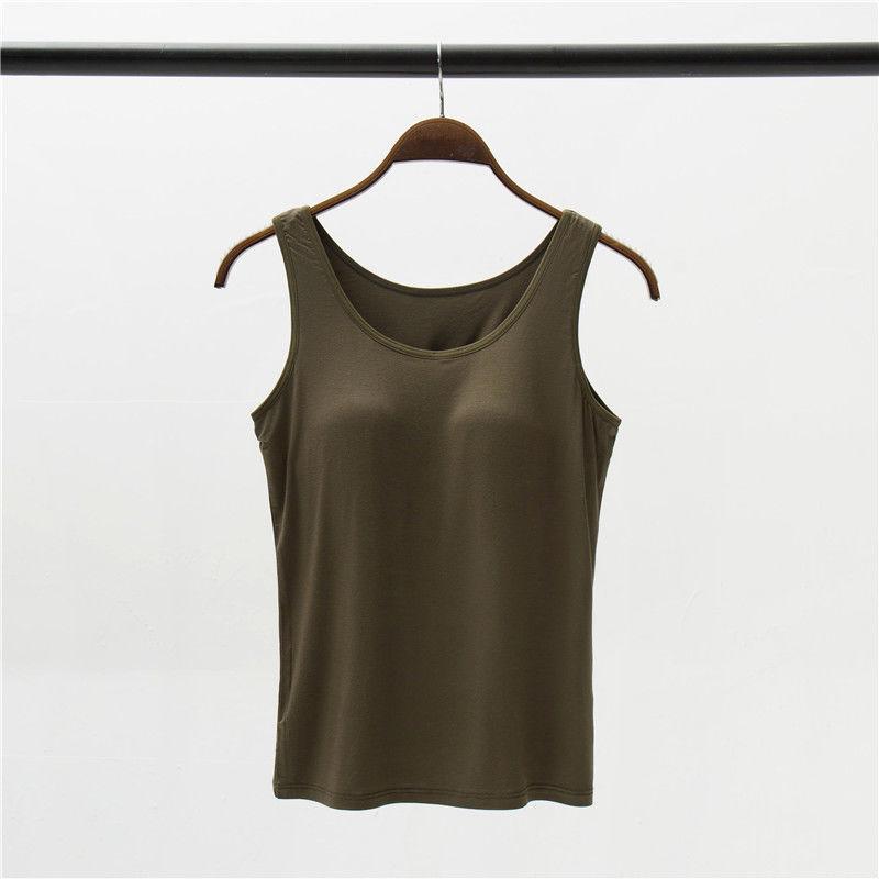Топ-майка из модала большого размера с мягкими чашками для похудения - Дышащая и удобная
