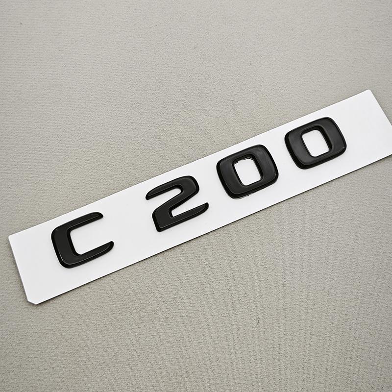 For Mercedes Benz C Class C200 C220 C300 W204 W205 W206 Trunk Emblem Badge Logo Car Styling Sticker Glossy Matte Black Chrome