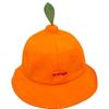 Quick-dry Orange Fisherman Hat Cool Embroidered Letter Sun Hat Creative Orange Bucket Cap  Outdoor