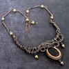 Black Tourmaline Handmade Copper Wire Wrap Jewelry Necklace 18" k9U66