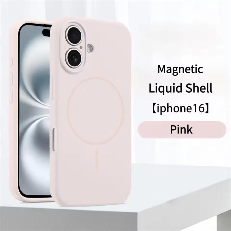 Высококачественный жидкий силикон для чехла MagSafe для iPhone 17 16 15 14 13 12 Pro Max Plus Магнитное беспроводное зарядное устройство Fundas Защитная крышка