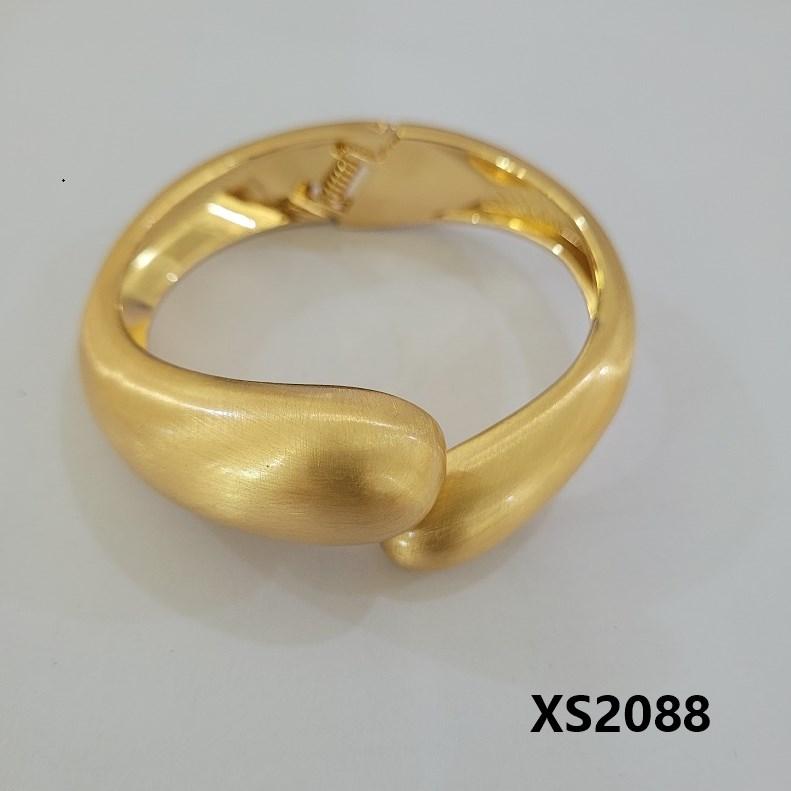 Ingemark Classic Vintage Matte Irregular Heavy Metal Chunky Wide Cuff Bangles Women Punk Gold Color Spring Bracelets Men Jewelry