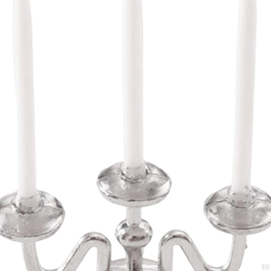 1/12 Dollhouse Candle Holder Doll House Candlestick Ornament Cute Miniature Model for Cabinet Table