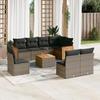 VidaXL Garden Lounge Set with Cushions 9 Pcs, Patio Sofas, Patio Furniture Set, Outdoor Furniture, Grey 3260135