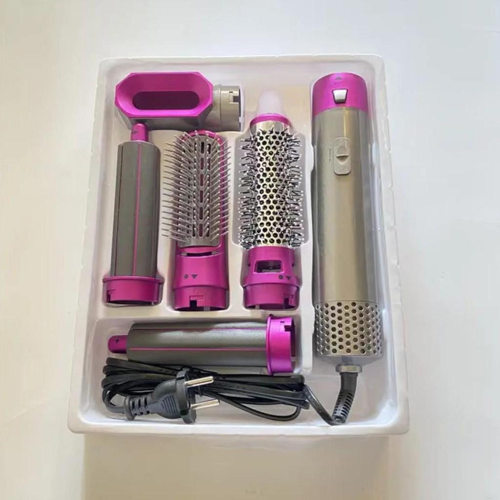 Фен 5-в-1 и автоматическая плойка - Двухфункциональная расческа с горячим воздухом для завивки и выпрямления