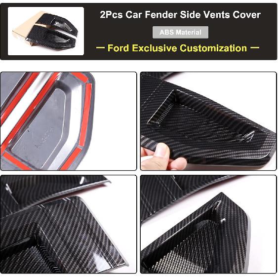 Aunginsy Fender Side Vents Trim Cover Compatible with Ford Maverick 2022-2024 2025 2026, Car Front Fender Air Outlet Panel Covers Hood Side Air Flow