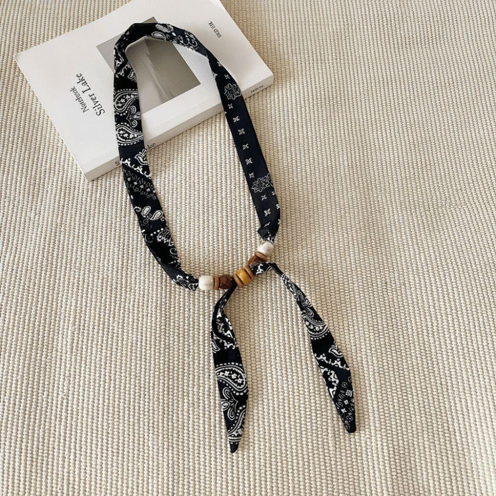 Beads Thin Polka Dot Neckerchief Vintage Collar Decor Gift Choker Scarf Shirt Collar