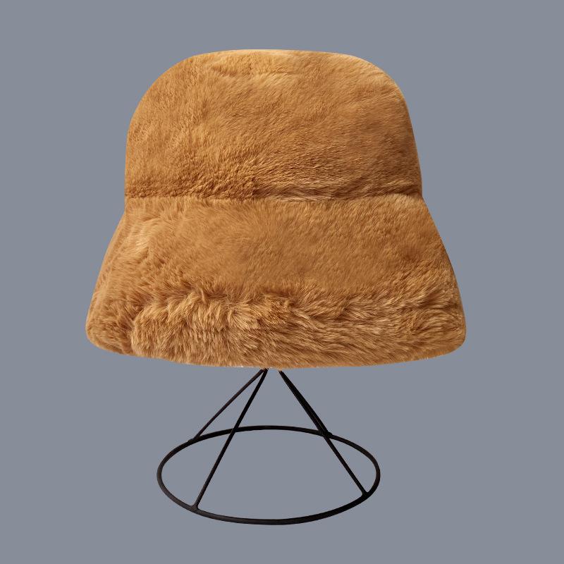 Winter New Imitation Rabbit Fur Hat Thick Plush Basin Hat Women's Cold Warm Bucket Hat