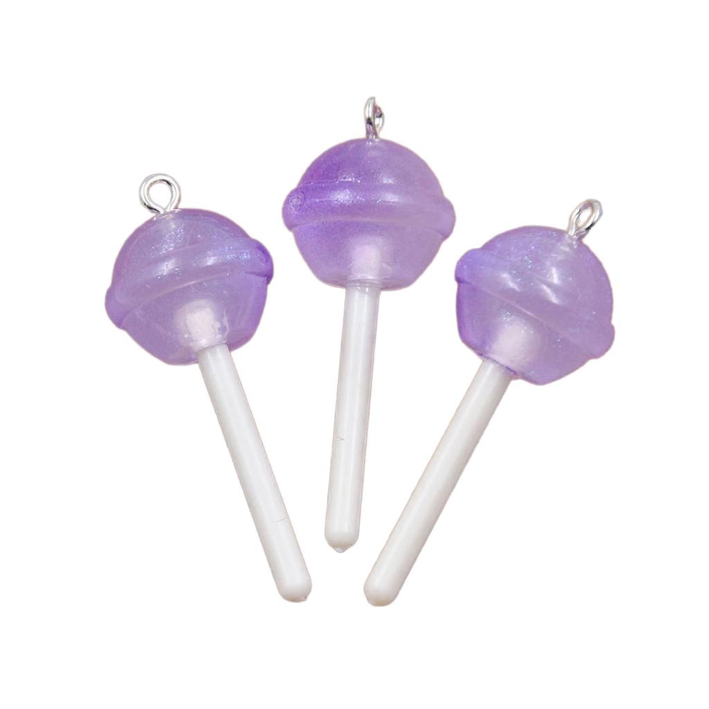 3 шт. Уникальная подвеска-леденец в форме звезды, сердца, круга с прочным покрытием из смолы для повседневной носки.