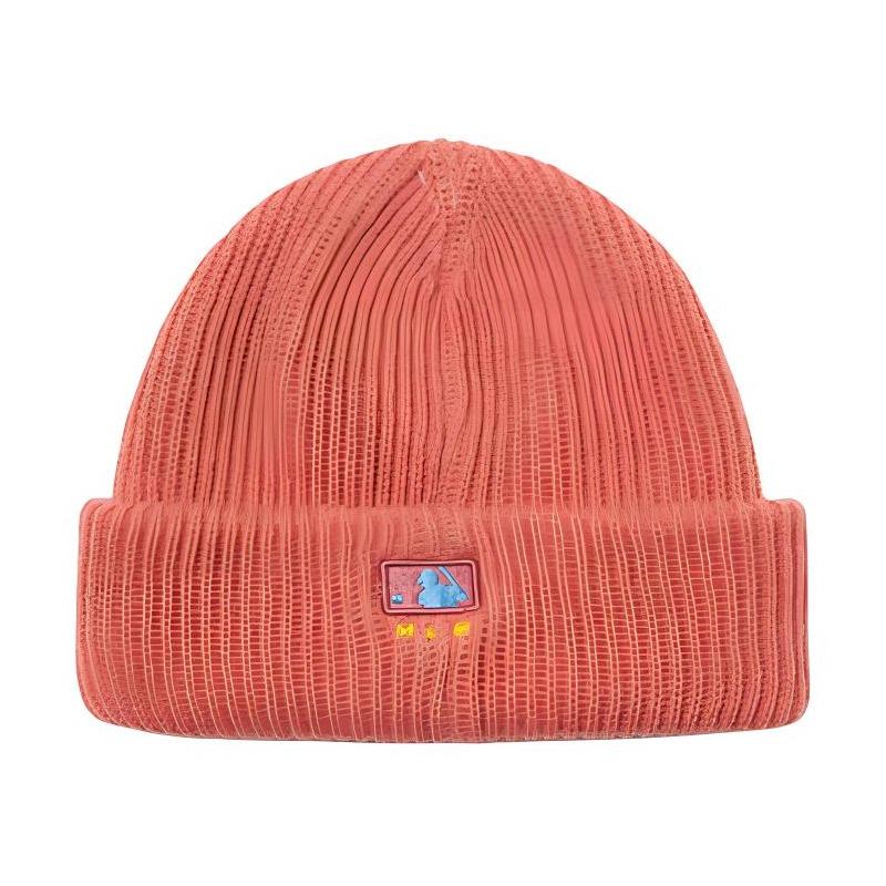 MLB Letter P Embroidered Logo Acrylic Fleece Hat Unisex Couple Style Orange 3ABNM0316-10COD