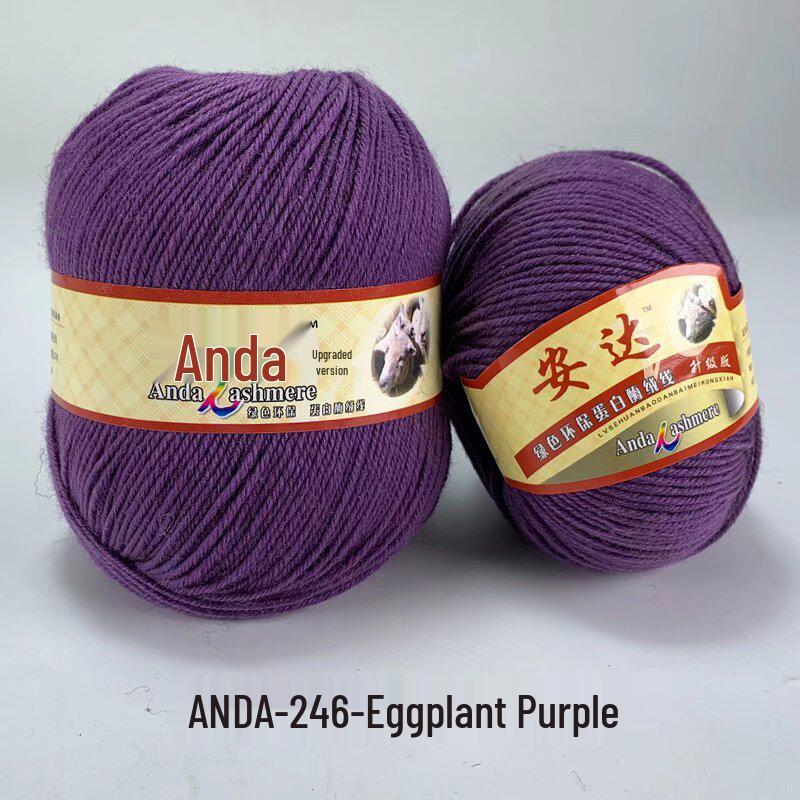 In-Stock 212 Cashmere Wool Yarn Balls: Medium Fine Hand-Knitting Wool for Scarves, Coats, Trousers - 4-Strand Yarn