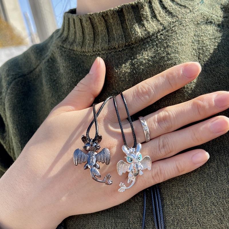 Fashion Cartoon Dragon Pendant Men and Women Cute Couple Party Banquet Gift Necklace Trendy Jewelry Choker Necklace