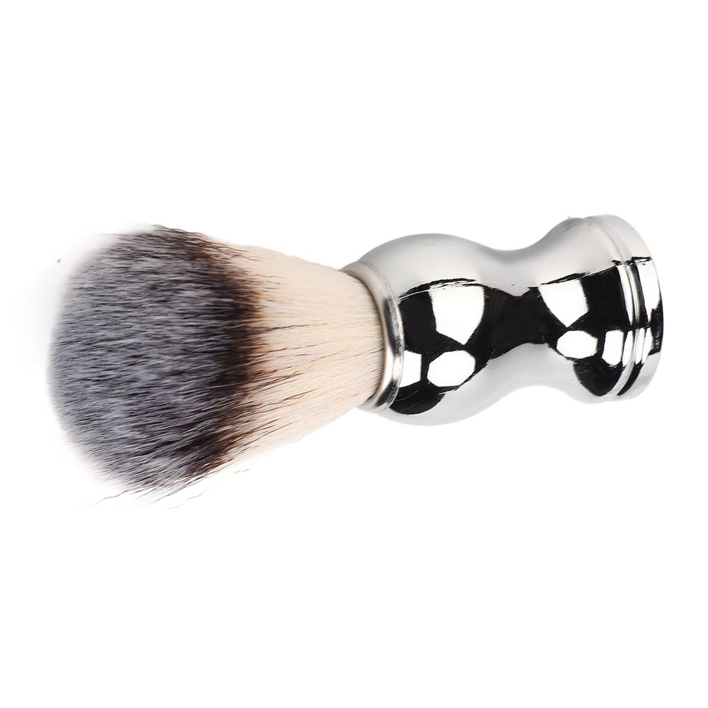 Shaving Brush Strong Cleaning Force Soft Premium Bristles Soft Hand Crafted Shaving Brush with Silver Handle for Home Salons