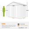 Garden Shed, Tool Shed, Garden House with Window, Weatherproof, Wood Look, Steel, 152 x 235.7 x 208.7 cm, Brown