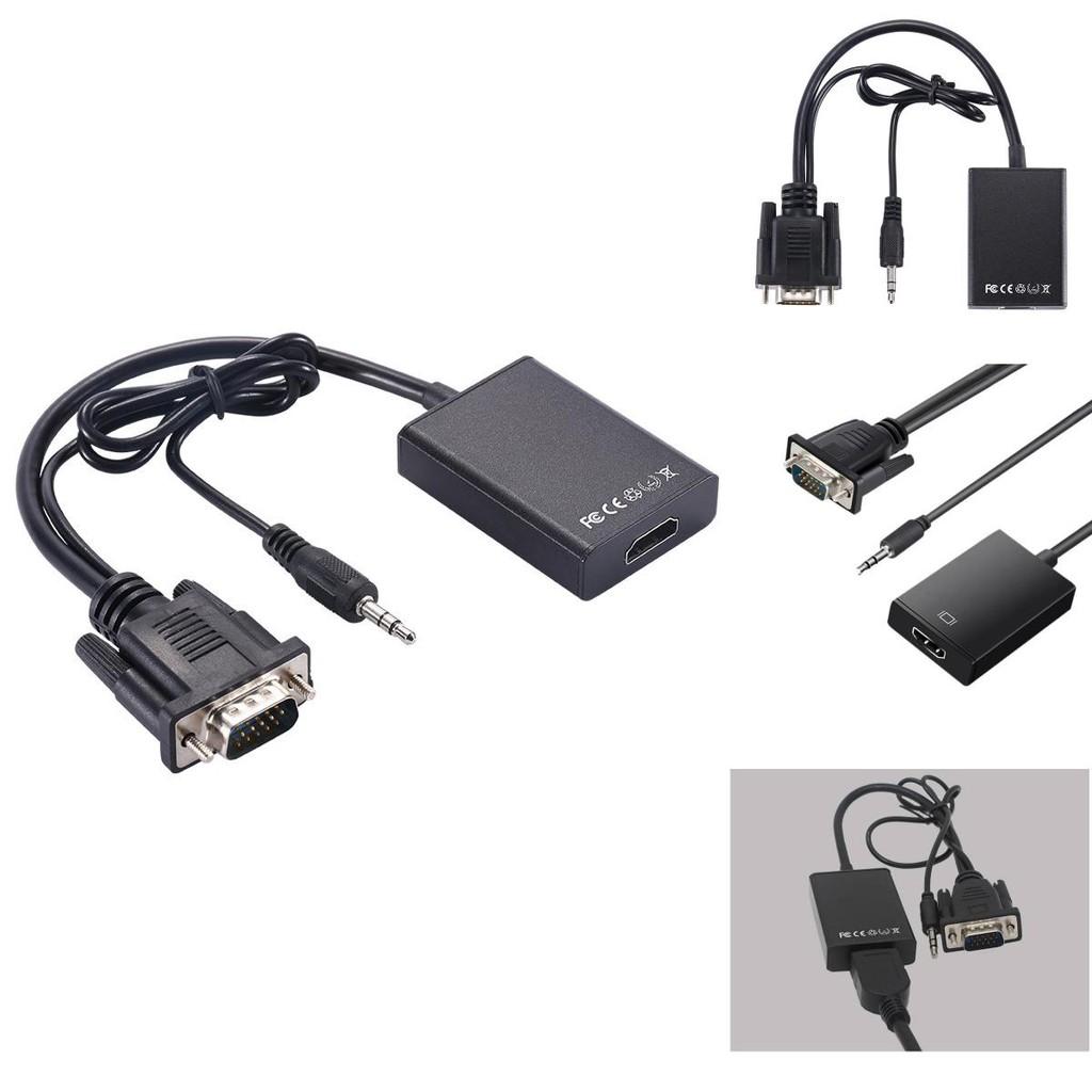 Кабель-конвертер VGA в HDMI с медным сердечником для HDTV-монитора, ПК-гейминга, установки домашнего кинотеатра