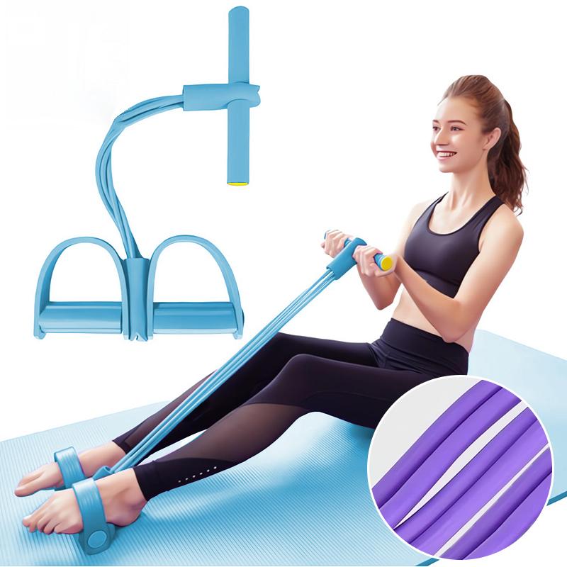 Fitness Resistance Bands-6 Tube Pedal Ankle Puller 2025 Upgrade Stretch Bands For Exercise Sit Up