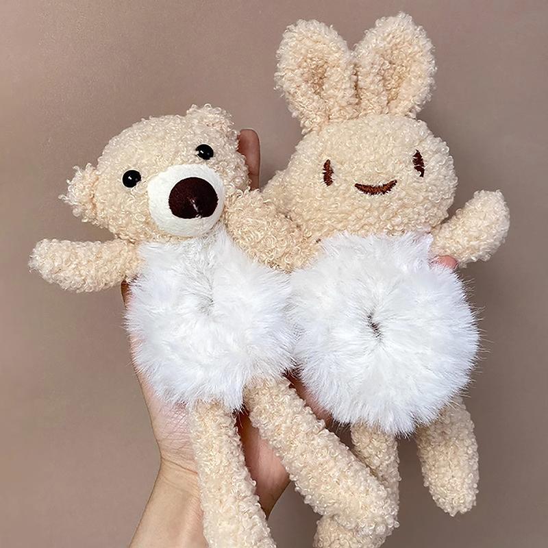 Милый мультяшный медведь-обнимашка, резинка для девочек, плюшевый хвостик, резинка для волос Maruko, эластичное кольцо для волос, головной убор для девочек, детские аксессуары для волос