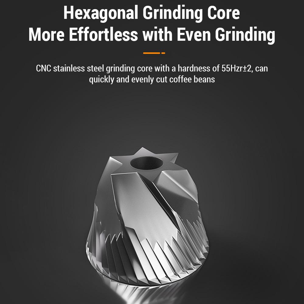 Ручная кофемолка из нержавеющей стали, кофемолка с коническими жерновами и складной ручкой для кемпинга