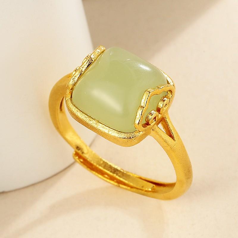 Твист Электрокардиограмма Древнее Кольцо Пять Императоров Деньги Корона Дуодуо Ретро Этнический Стиль Гравировка