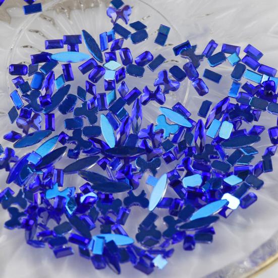 50 шт., стеклянные стразы для ногтей «Аврора», «сделай сам», стразы для дизайна ногтей, стразы с плоским дном, для потрясающего вечернего образа