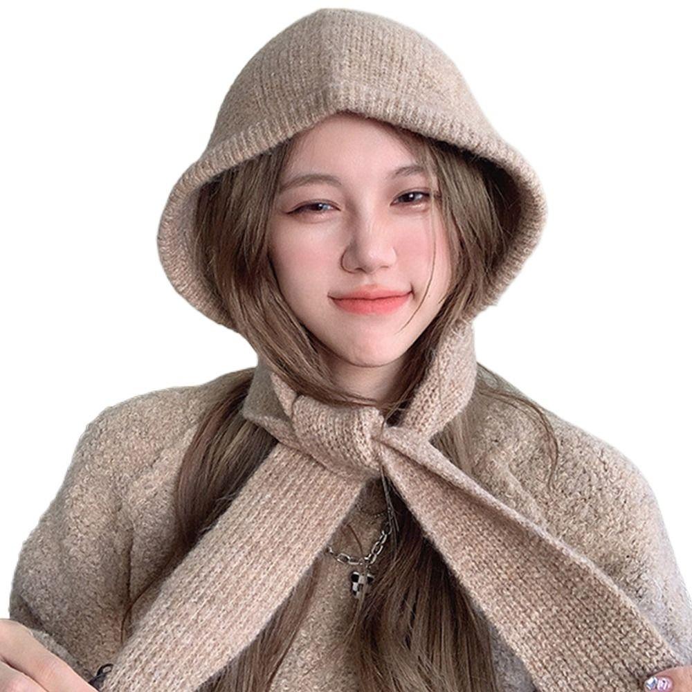 Утепленный Теплый Корейский Инс Капюшон Шарф Ветрозащитная Защита Ушей Шапка Балаклава Осень и Зима