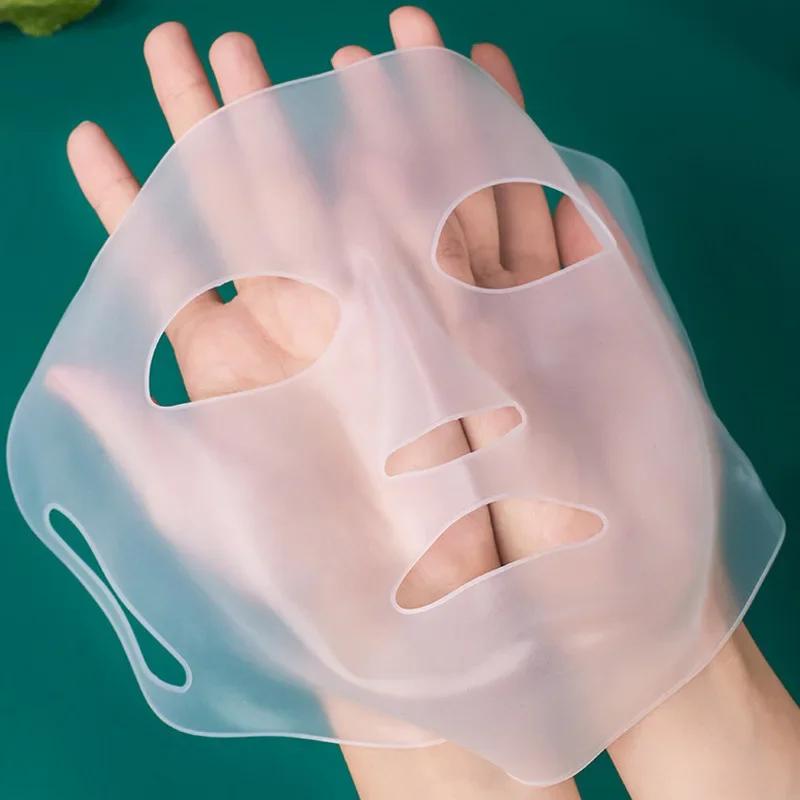 New Separable Silicone Mask Reusable Hanging Ear Lifting Full Anti Wrinkle Face Mask Moisturizing Anti-evaporation Skin Care