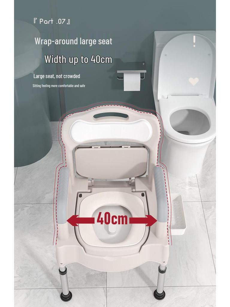 Регулируемый стул-туалет из нержавеющей стали для пожилых и беременных женщин, портативный с судном