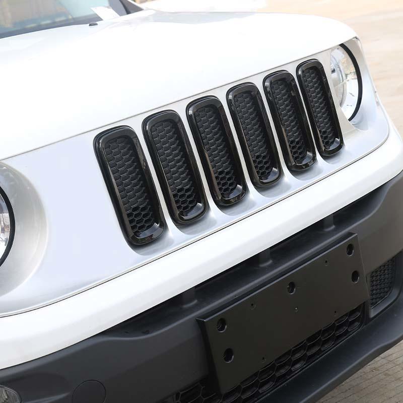 Наклейки для автомобильной решетки ABS, декоративные наклейки для Jeep Renegade 2016, внешние аксессуары для автомобиля