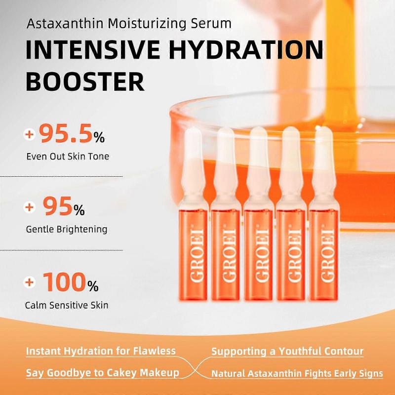 Astaxanthin Serum for Face, Niacinamide Serum for Face, Anti Aging Serum for Firmness, Moisturizing, Smooth Fine Lines, Dry Skin, Glow, Shrink Pores