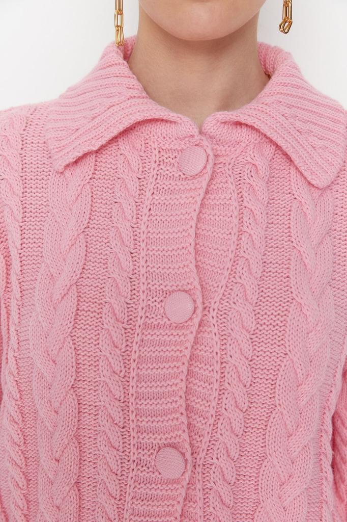 Женский модный новый кардиган оранжевый укороченный трикотажный кардиган