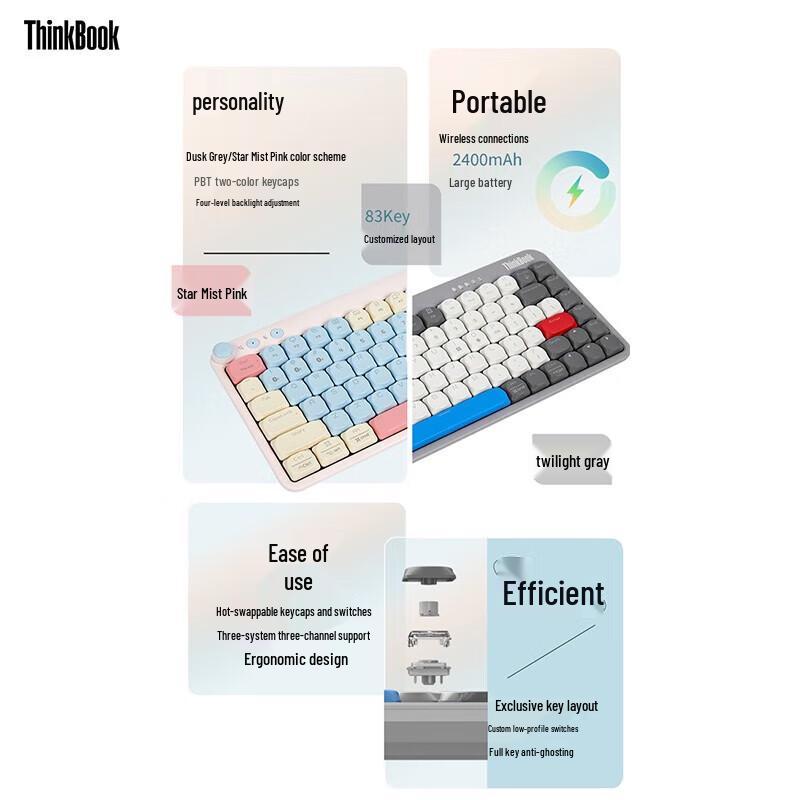 Lenovo ThinkBook KB Pro Tri-Mode Mechanical Keyboard