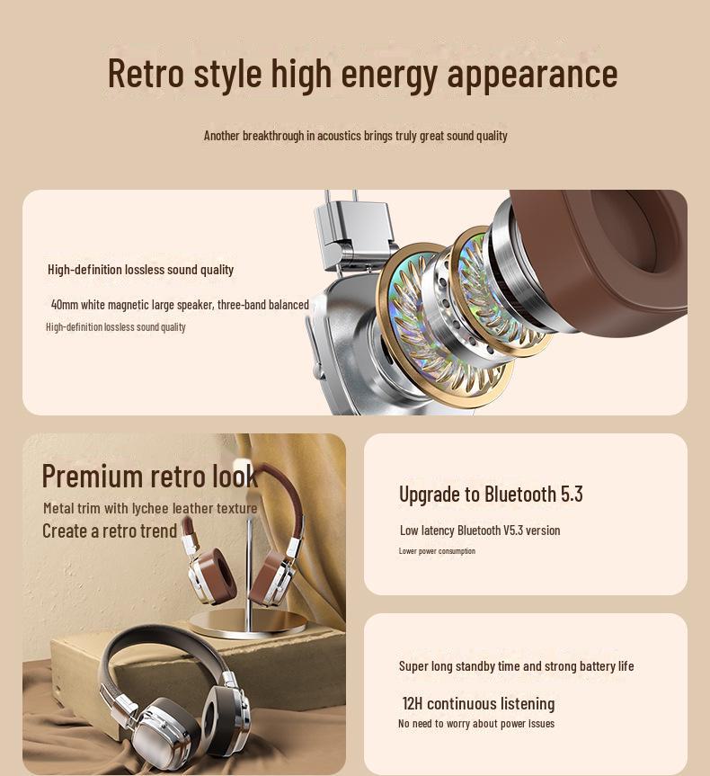 Гарнитура Bluetooth 5.3 SMY-63: Конструкция с креплением на голове и мощными басами для телефонов и компьютеров