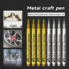 4pcs Waterproof Permanent Metallic Brush Paint Marker Pens DIY Resin Mold Gold Silver Drawing Supplies Craft Markers Pen