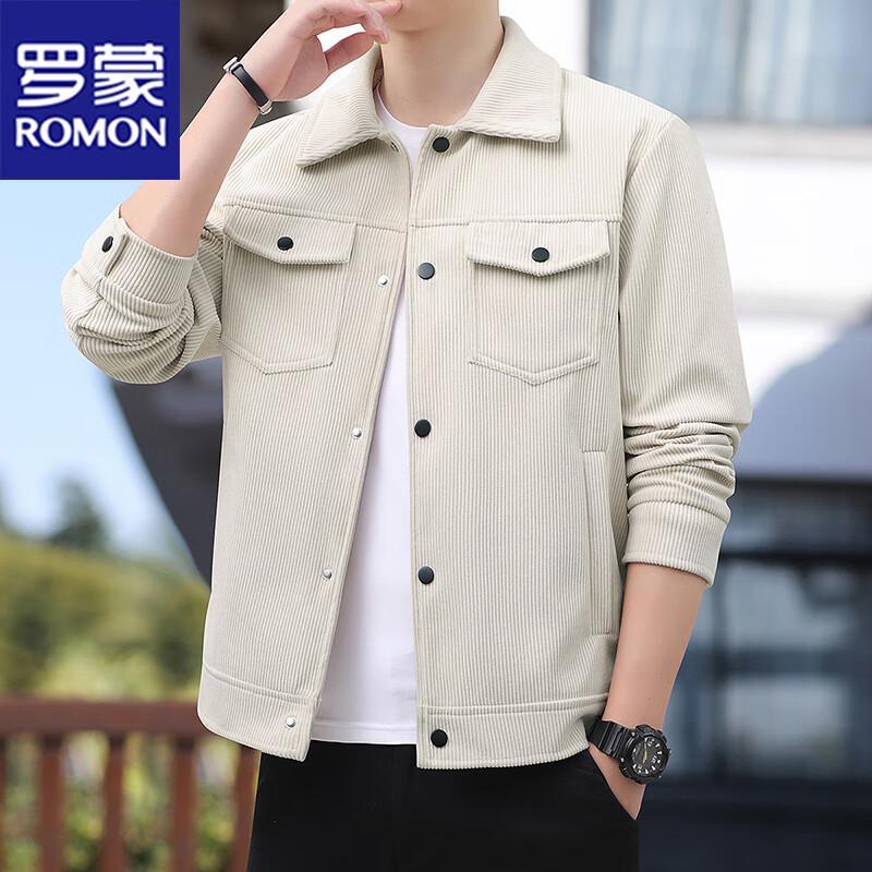 ROMON Men's Casual Lapel Jacket