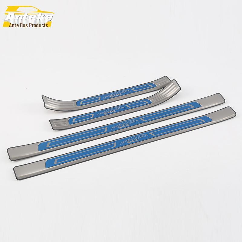 18 CC Яркие накладки на пороги и бампер багажника, защищающие от царапин, наклейки на приветственные педали