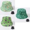 Spring Summer New Pattern Reversible Fisherman Hat Women Casual Sun Protection Green Variety