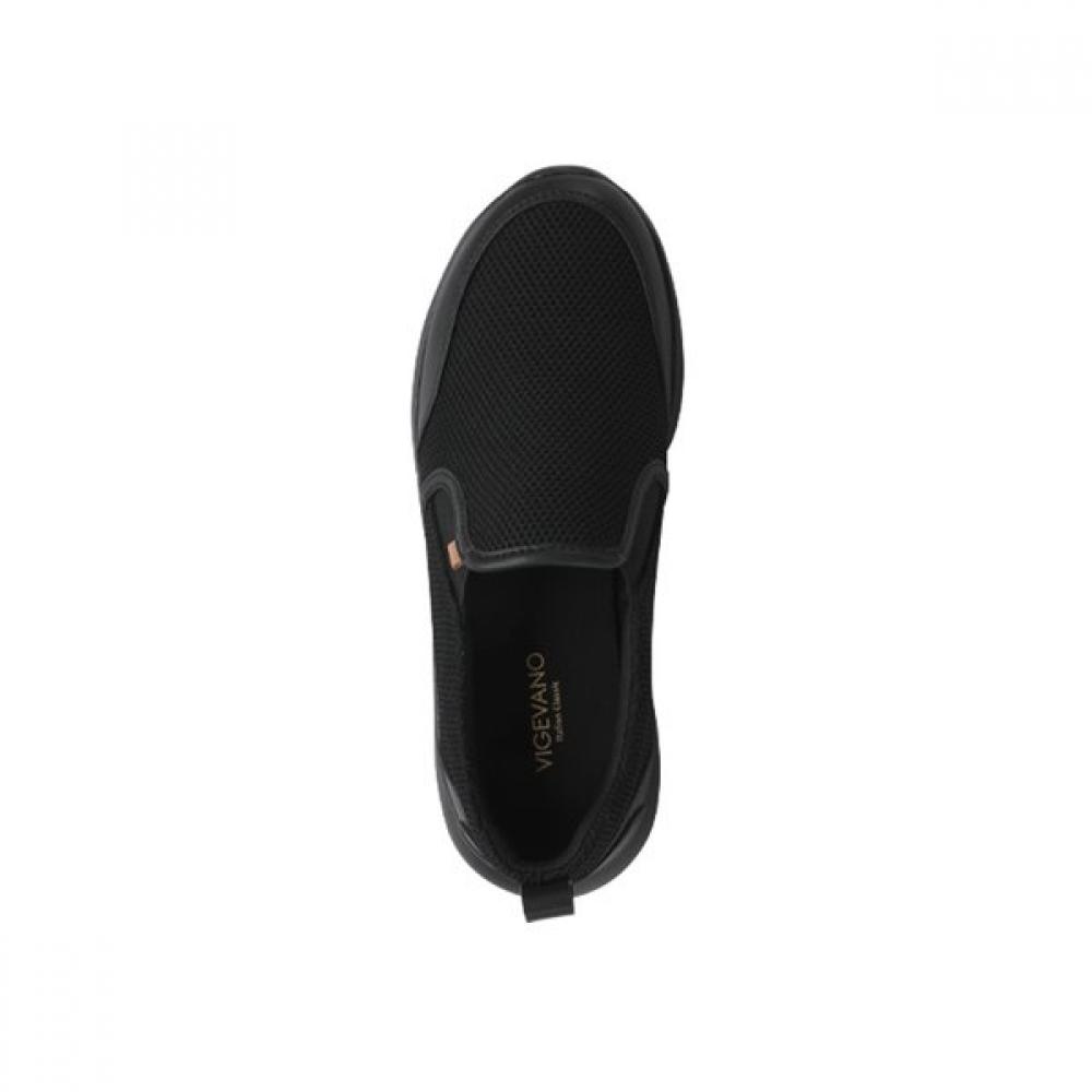 Vigevano Women S Comfort Daily Knit Slip On Black 03