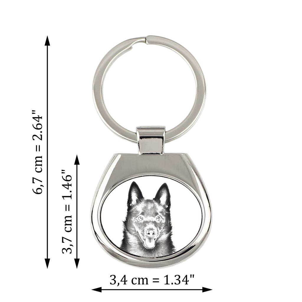 Schipperke, Little Black Devil, Little Captain - Keychain with a Dog, Keychain with a Print, Personalized Pendant from the Art-Dog Brand
